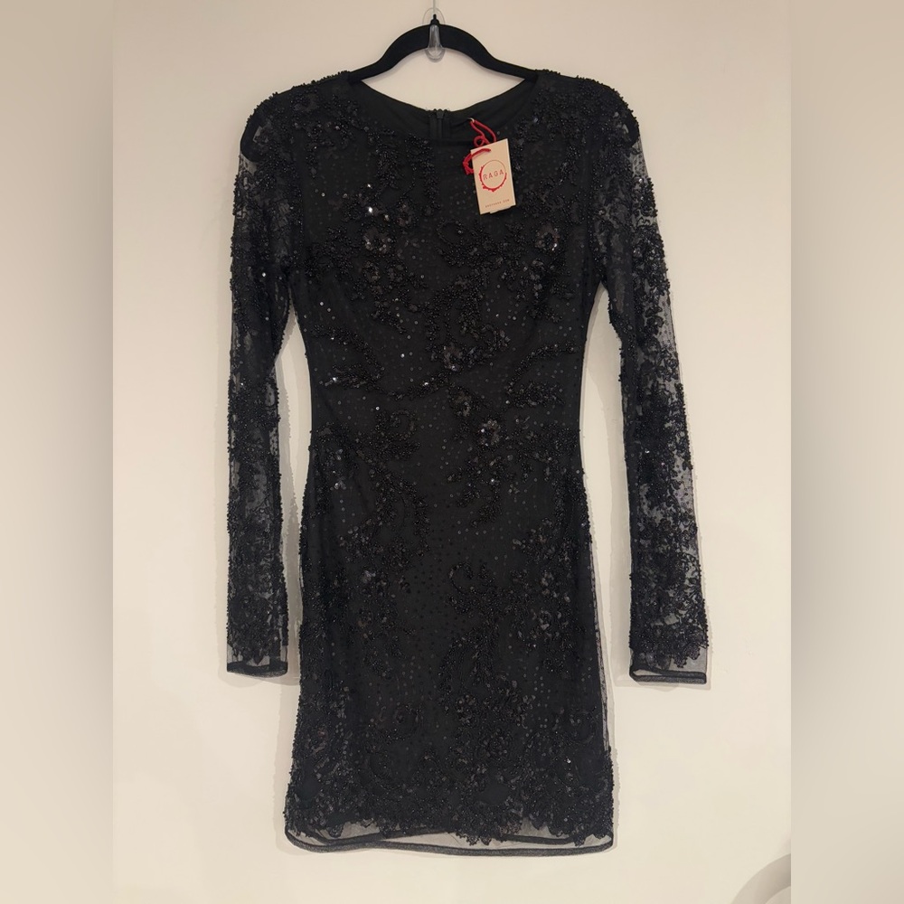 NEW! RAGA sequined black dress - XS